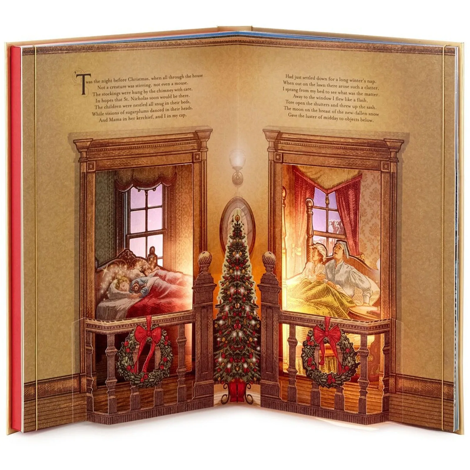 Christmas 3D Music Lighted Story Book The Night Before Pop-up With Light And Sound New Year Gift For Children | Игрушки и хобби