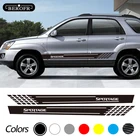 2 шт., автомобильные наклейки на дверь, боковая наклейка, полоса юбки, светоотражающие автомобильные виниловые декоративные пленки, аксессуары для Kia Sportage 3 4 QL