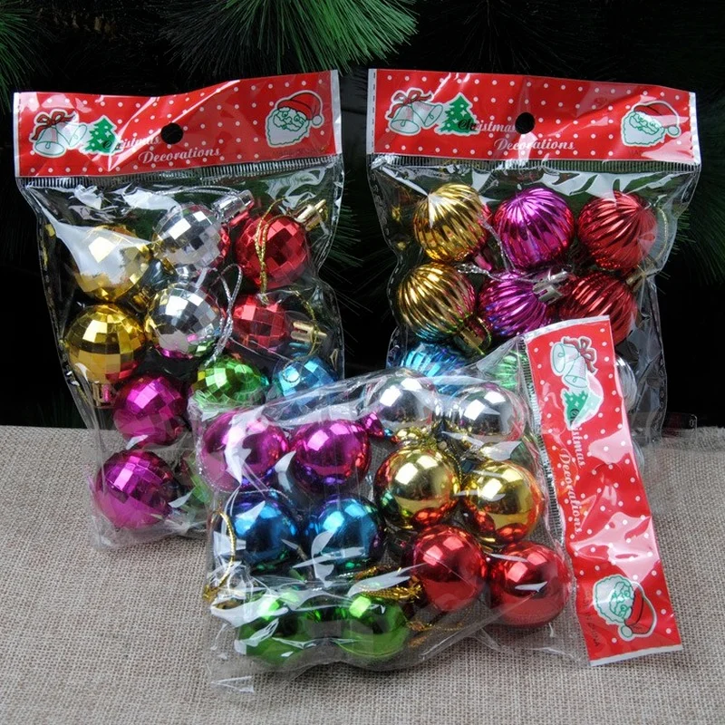 12 шт./лот 30 мм шар для украшения рождественской елки подвесной рождевечерние дома