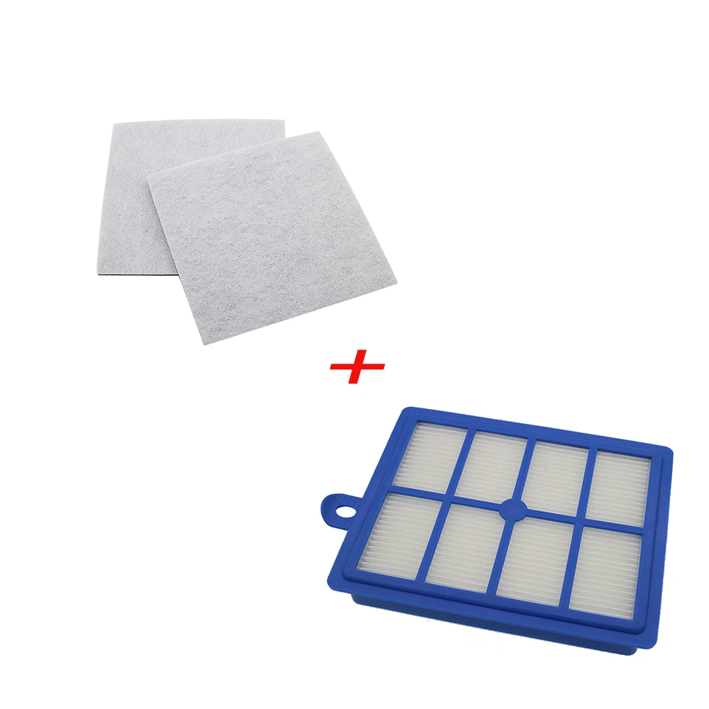 1PC Dust Hepa Filter H12 H13 + 2PCS Motor Cotton Filters for Philips Electrolux FC9172 FC9083 FC9258 FC9261 Vacuum Cleaner Parts