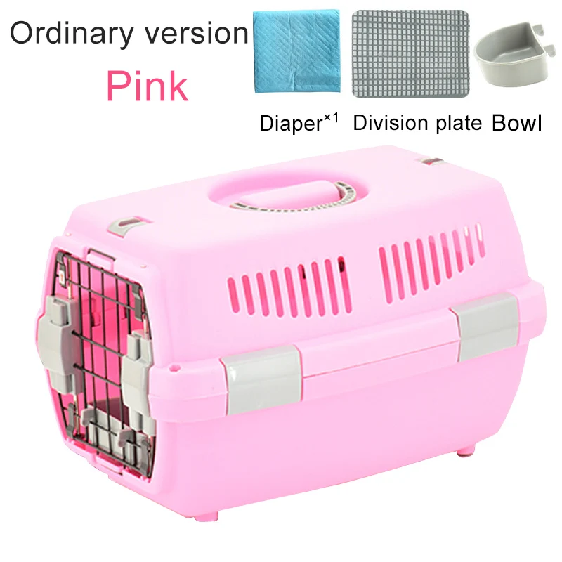 ordinary pink Переносная сумка для питомцев, дышащая, для собак, кошек, сумка-переноска, чехол, большое пространство, одобренная авиакомпанией, переносная переноска, для путешествий, для щенков, клетка, коробка - Цвет: ordinary pink