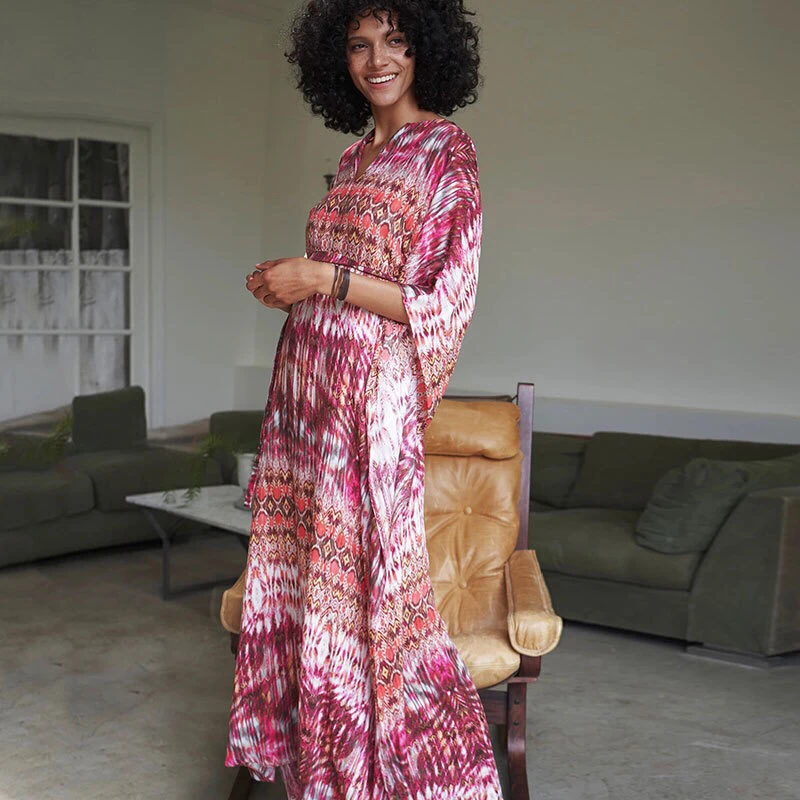 Женское богемное Макси-Платье большие размеры накидка на купальник пляжная