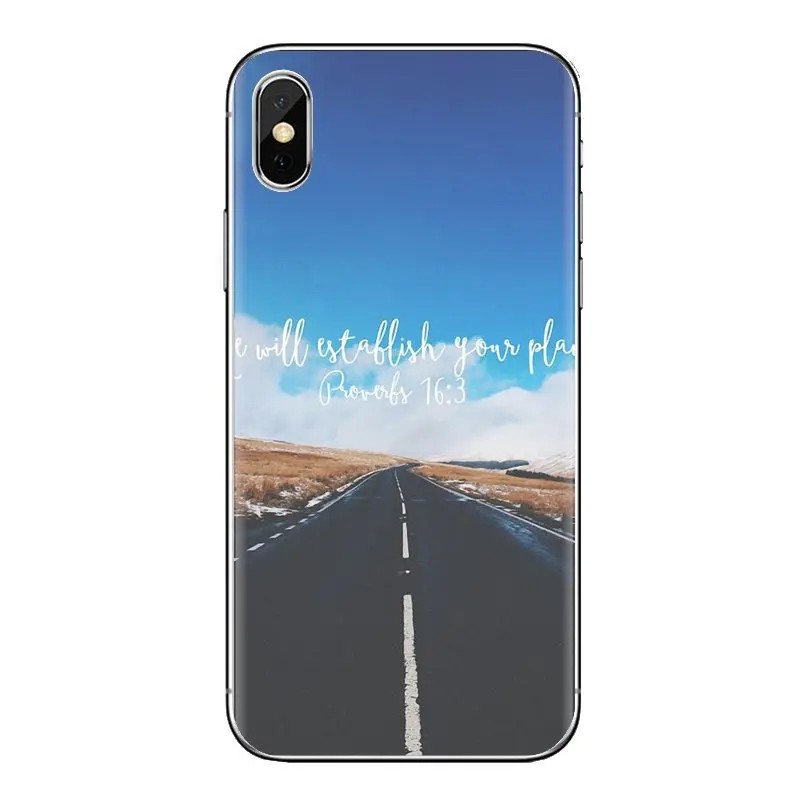 Чехол для iPhone XS Max XR X 4 4s 5 5S 5C SE 6 6S 7 8 Plus samsung Galaxy J1 J3 J5 J7 A3 A5 Faith Christian Inspirate Proverbs |