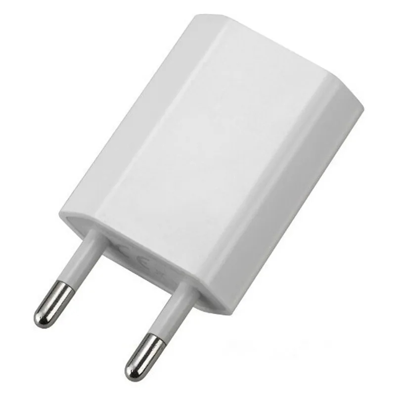 Прямая пластиковый ЕС штекер USB адаптер питания настенное дорожное зарядное устройство для iphone для samsung для LG G5 9926