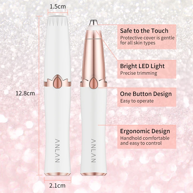 

New Design Electric Eyebrow Trimmer Makeup Painless Eye Brow Epilator Mini Shaver Razors Portable Facial Hair Remover