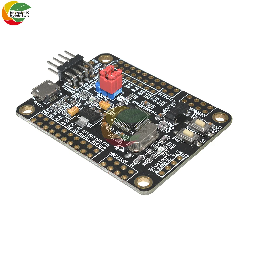 Макетная плата Ziqqucu Mini STM32F103C8T6 ARM STM32 51 с модулем Core Wi-Fi ESP8266 Интерфейс NRF24L01 кабелем |