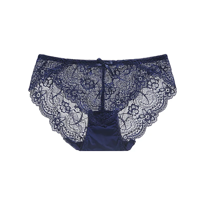

3PCs Sexy Underwear Women Sexy Traceless Women's Full Lace Underwear Breathable Briefs Ice Silk Thongs Panties