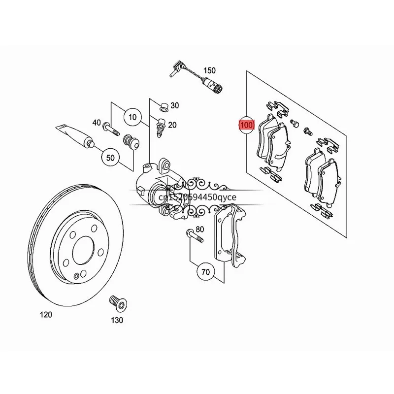 

Automobile front wheel brake pad W169 A180 A200 A170 W245mer ced esb enzaB180 W169 Parking brake disc brake friction skin