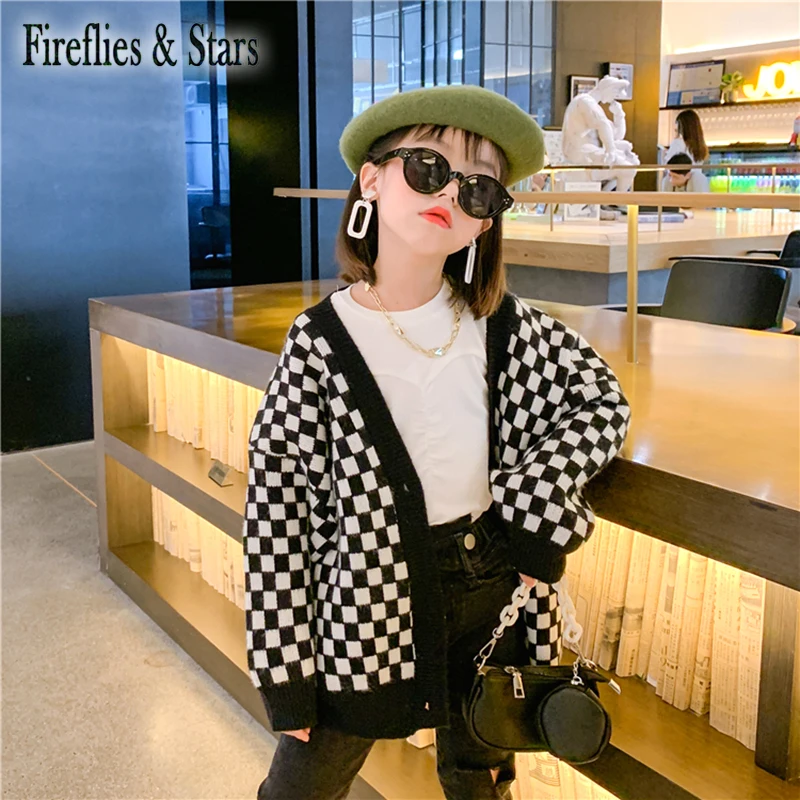 Весенне осенний кардиган для девочек Вязаная Детская куртка Детское пальто