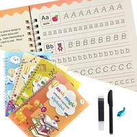 4 books reusable copybook for calligraphy learn alphabet painting arithmetic math children handwriting practice books baby toys