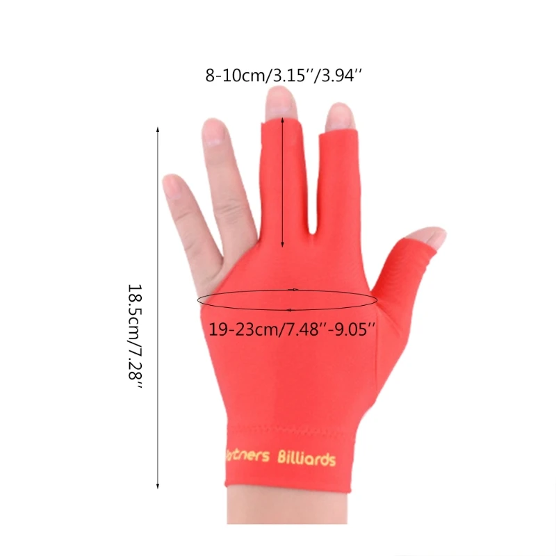 

2021 New Billiards Three Fingers Glove Snooker Glove Special High Grade Fingerless Billiard Gloves Sports Equipment Free Size