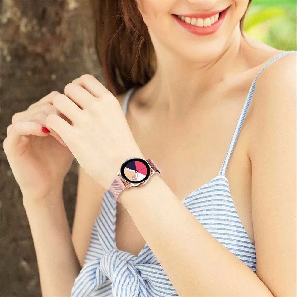 Galaxy watch 46 мм ремешок для samsung gear S3 Frontier Миланская петля группа active 2 44/40 мм huami amazfit ремешок Bip huawei GT2 22 мм
