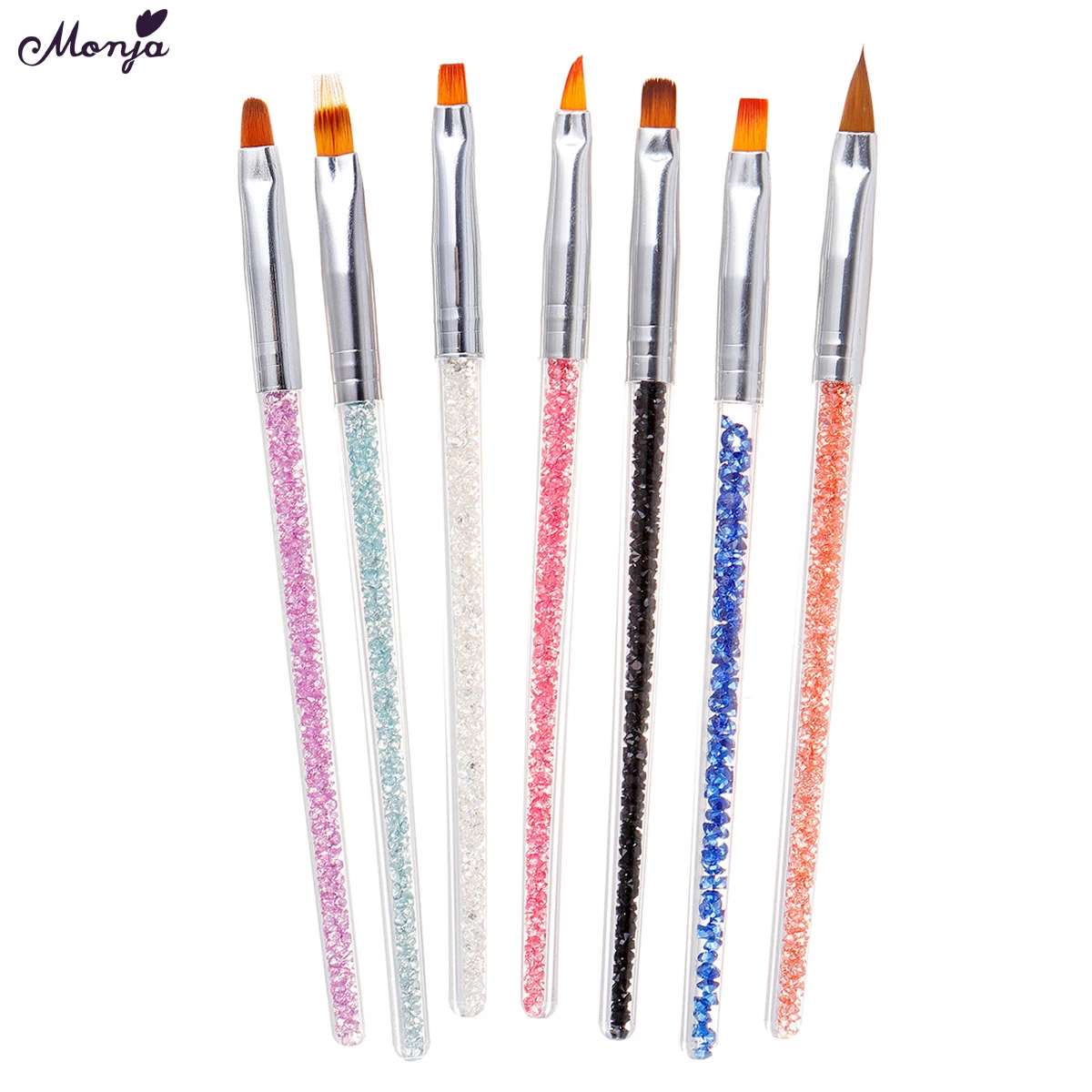 Ручка для рисования Monja 7 шт./компл. дизайн ногтей ручка со стразами жидкая пудра