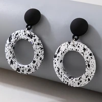 huatang fashion big round drop earrings for women geometric circle dangle earrings female party statement 2020 jewelry brincos