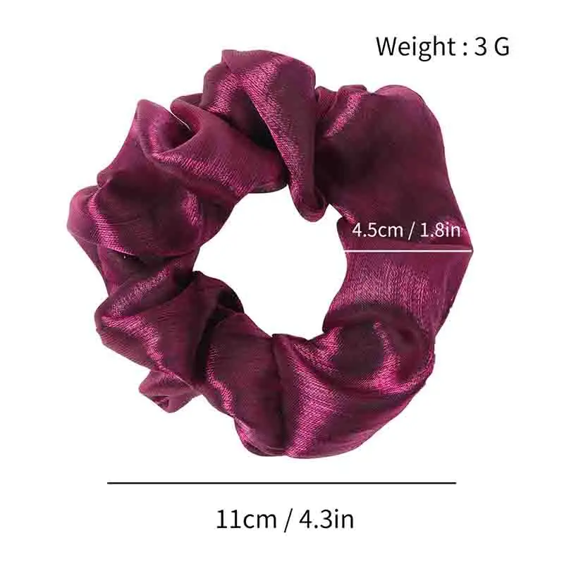 

Headwear Organza Striped Hair Scrunchie Hair Ring Ties For Girls Ponytail Holders Hair Bands Elastic Hairband Hair Accessories