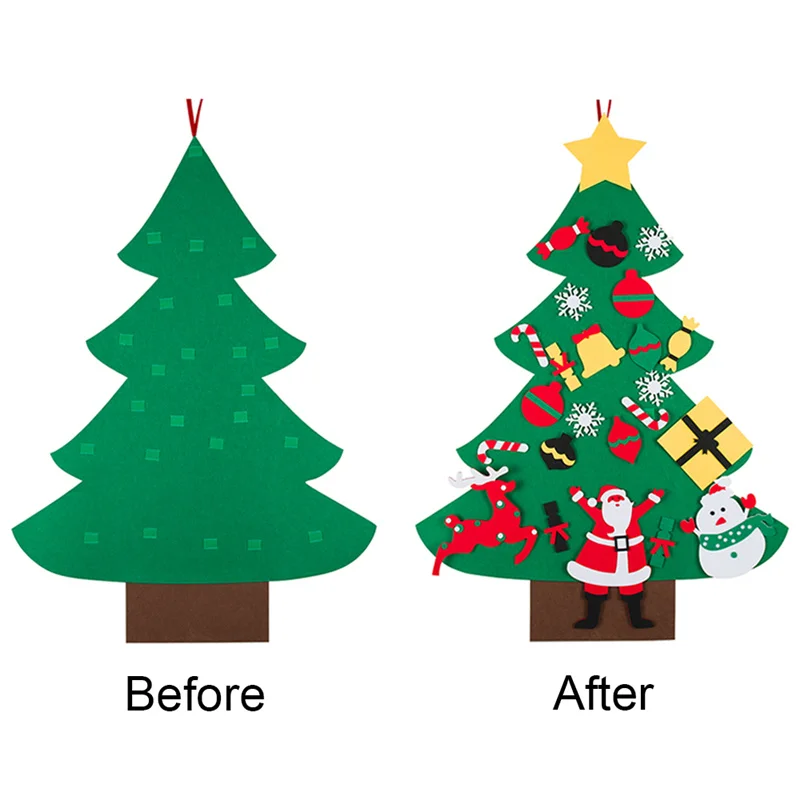 DIY войлочные Рождественские елки новогодние подарки Детские игрушки