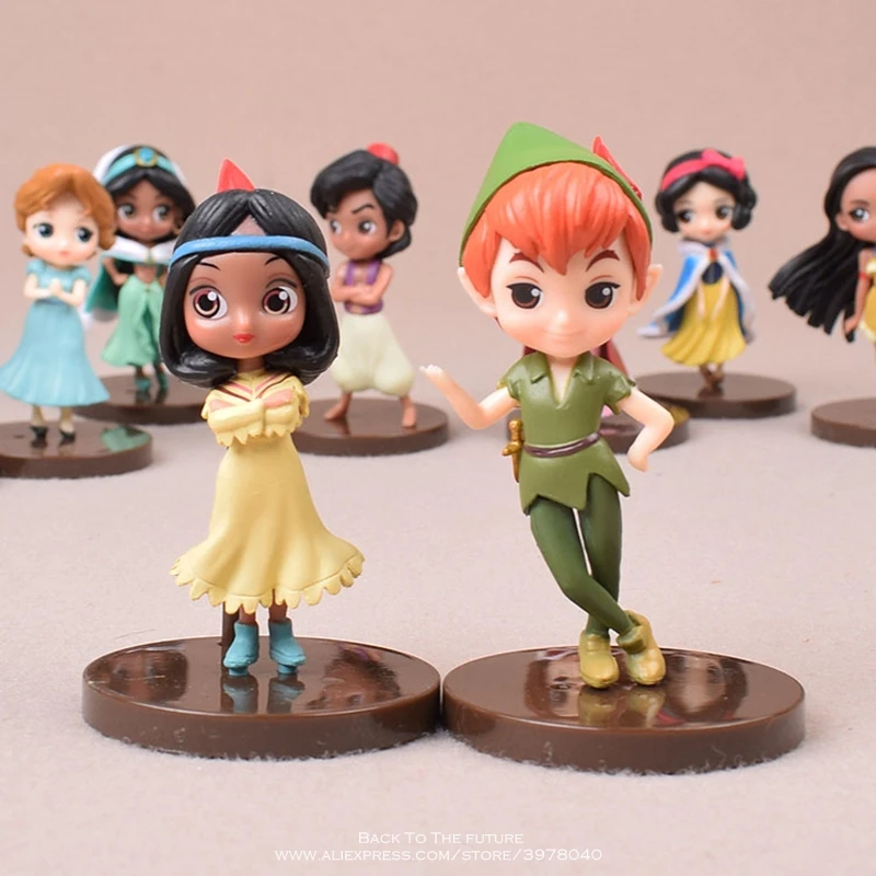 Экшн-фигурка Disney Аладдин жасмин Моана принцесса 9 шт./компл. 7 5 см коллекционная