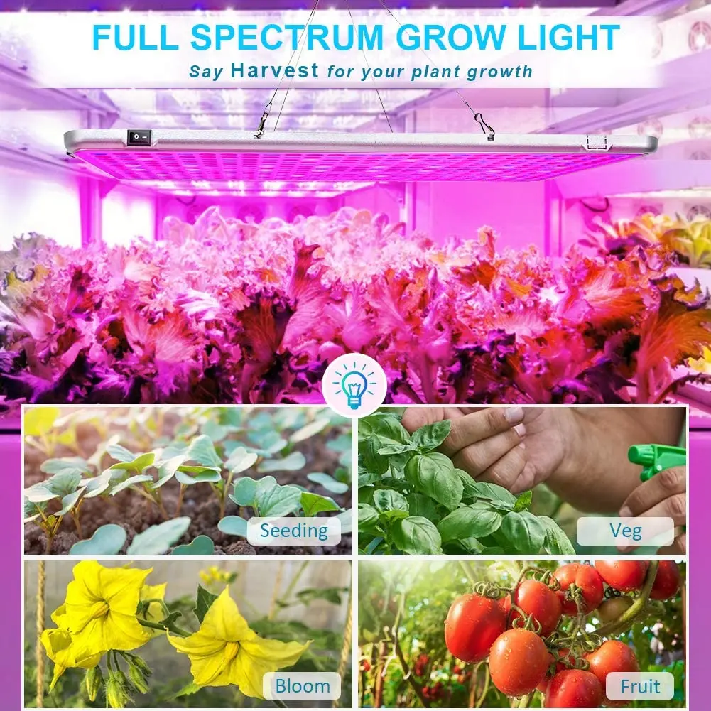 

300W Foldable LED Grow Lights 338 LEDs 16-Band Full Spectrum Phyto Lamp Plant Lighting for Indoor Plant Veg Flower Greenhouse
