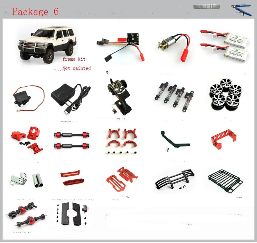 package 6 Orlandoo Охотник RC альпинистский автомобиль комплект для A02 Pajero RC гусеничная модель автомобиля Собранный DIY части Аксессуары - Цвет: package 6