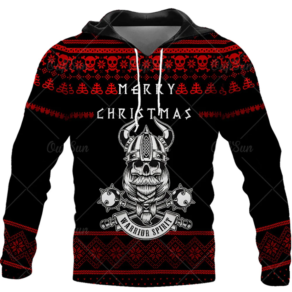

Viking Tattoo Halloween Pullover Christmas 3d Printing Hoodie 2021 Men's Cosplay Outdoor Fashion Casual Clothing Top