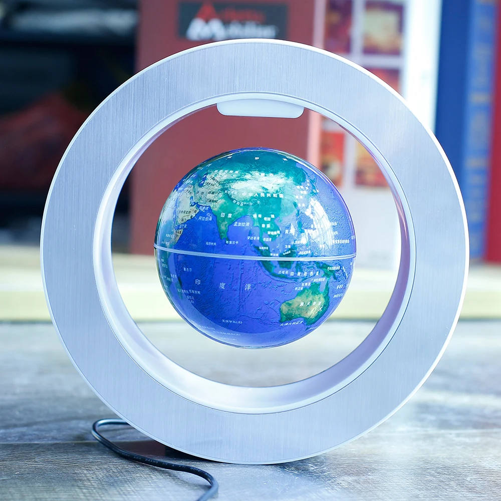 Магнитная левитация плавающая вращающаяся шара 4/ 6 дюймов 7 меняющихся цветов