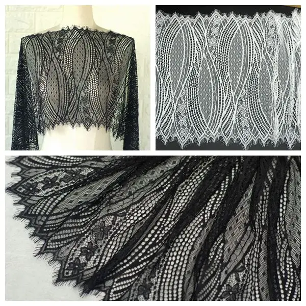 3 м/лот белая черная ширина 33 см утолщенная кружевная отделка для ресниц Сделай