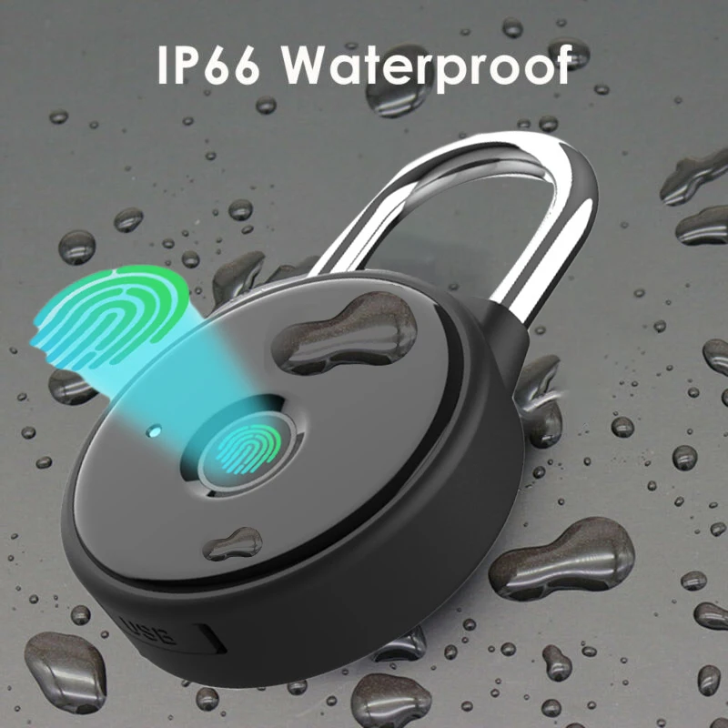 Smart Keyless Fingerprint Padlock USB Rechargeable Lock For Door Drawer Suitcase | Обустройство дома