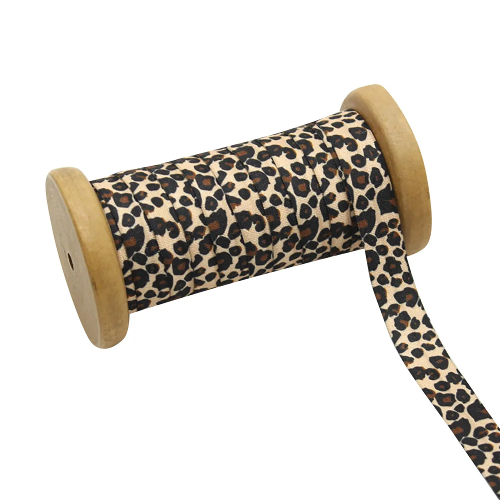 DIY Leopard Печатный Эластичный Цветок кружевная отделка лента с вышивкой шитье