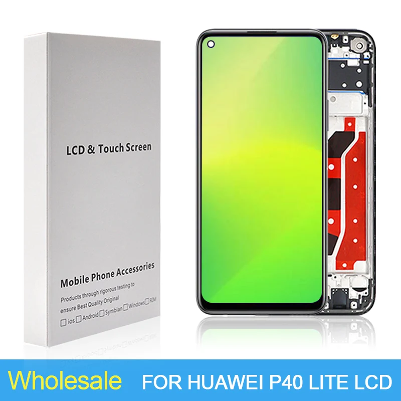 

100% протестированная Замена для Huawei P40 Lite ЖК-дисплей с сенсорной панелью экрана дигитайзера Nova 6 SE дисплей в сборе Бесплатная доставка