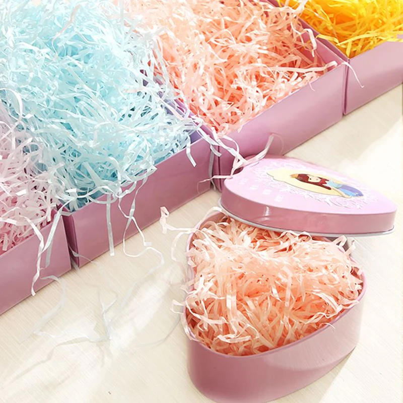 

20g/50g Colorful Shredded Crinkle Paper Raffia Candy Boxes DIY Gift Box Filling Material Wedding Marriage Home Decoration