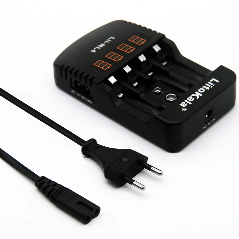 liitokala lii nl4 lii nd4 1 2v aa aaa 9v battery charger ni mh ni cd rechargeable batteries wall desk charging for travel free global shipping