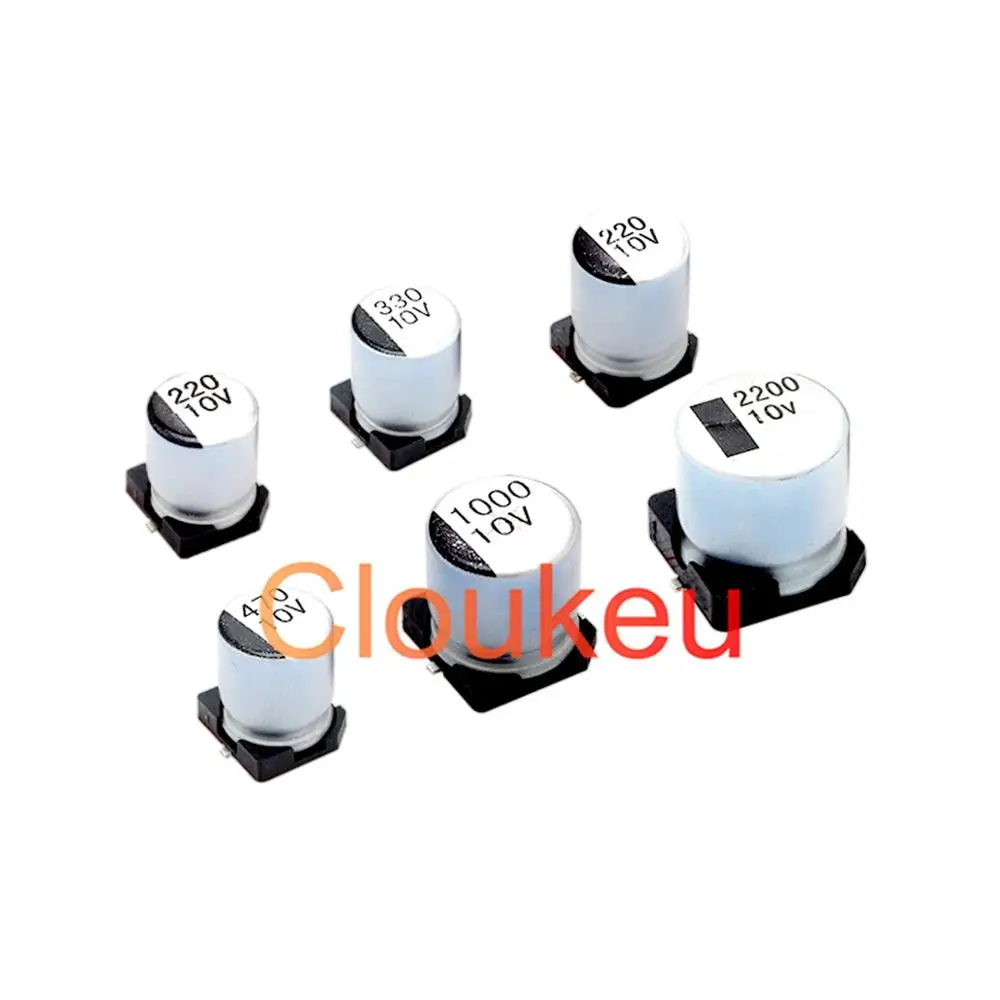 

SMT Aluminum Electrolytic capacitor 10V 33UF 47UF 100UF 150UF 220UF 330UF 470UF 2200UF