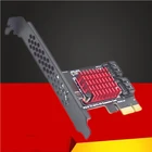 Чип-адаптер Chia Mining SATA PCI e, 2 порта SATA 3,0 на PCIe x1, плата расширения SATA3.0 PCIe конвертер PCI-e JMB 582, плата расширения