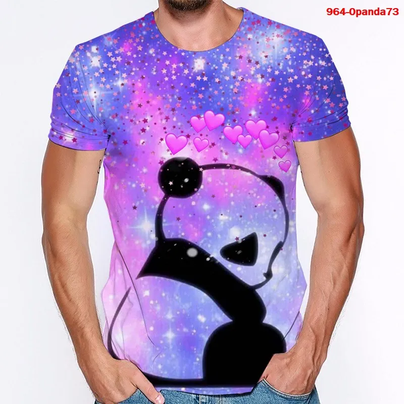 

2020 Newest Panda 3D Printed T-Shirt Short Sleeve Summer Casual Tops Tees Fashion O-Neck Tshirt Male Oversized T Shirt Graphic