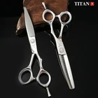 Профессиональные ножницы для волос Titan, высокое качество, шариковый винт для бороды, ручная работа, острые стальные ножницы для стрижки волос VG10, бесплатная доставка
