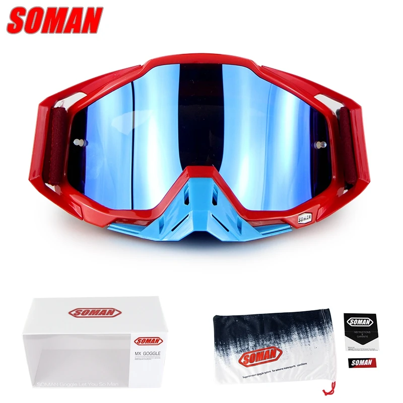 Оригинальные очки для мотокросса SOMAN Gafas MX внедорожные шлемы езды на велосипеде