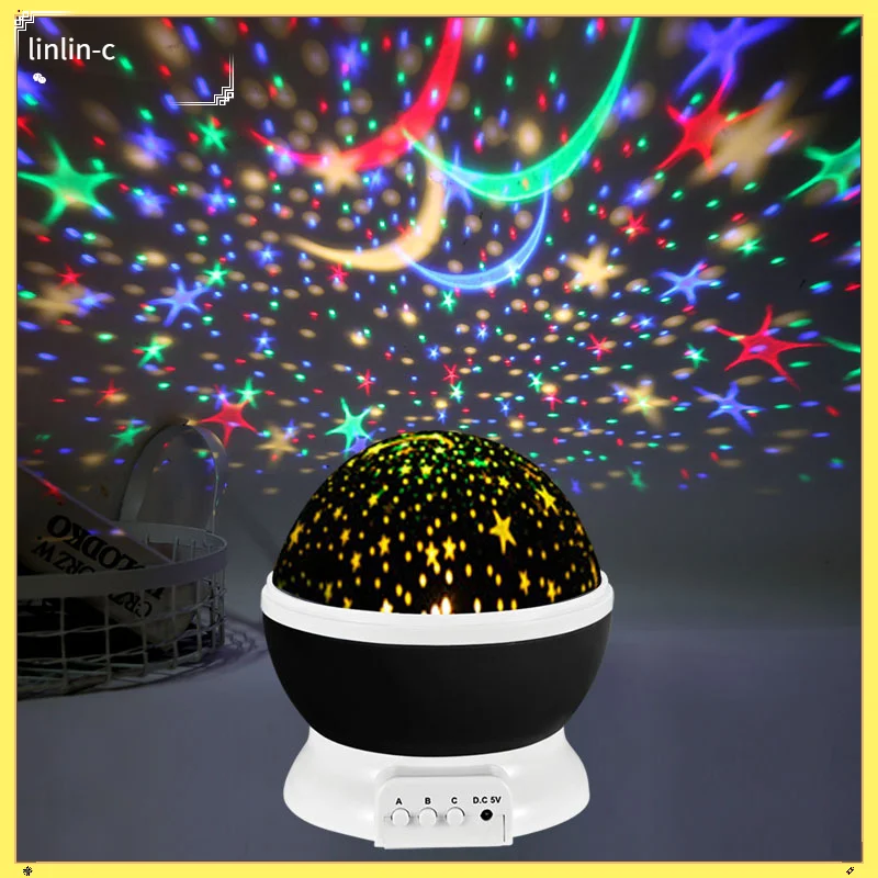 

Светодиодные лампочки звездочки светильник вращающийся Романтическая звезда светильник проекционной лампы для детских комнат и проектор...