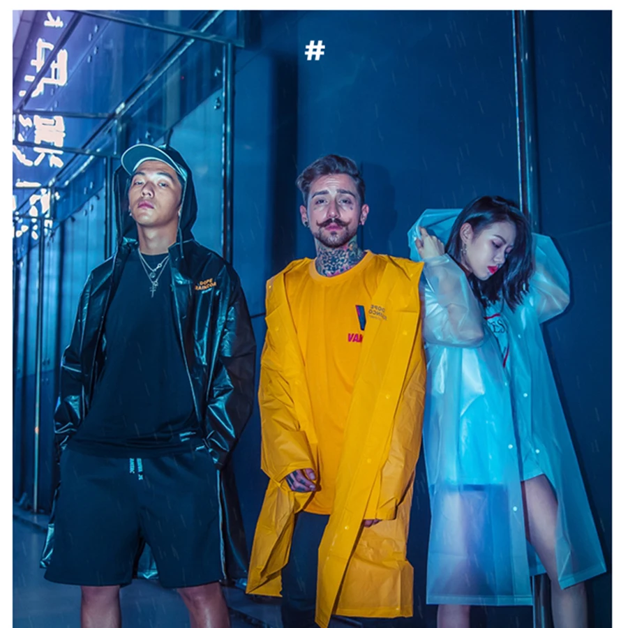 Длинный плащ женский водонепроницаемый пончо мужские нейлоновые женские куртки