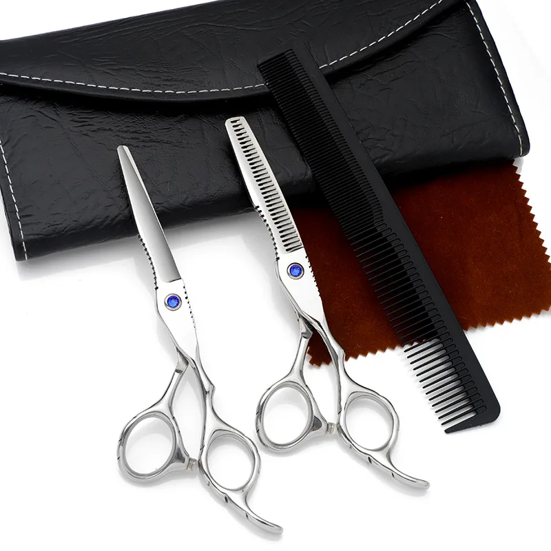 

Professional 440c 6 inch Hair Styling Scissors Set Hair Clipper Cutting Scissor Barber Thinning Shears Hairdressing Scissors