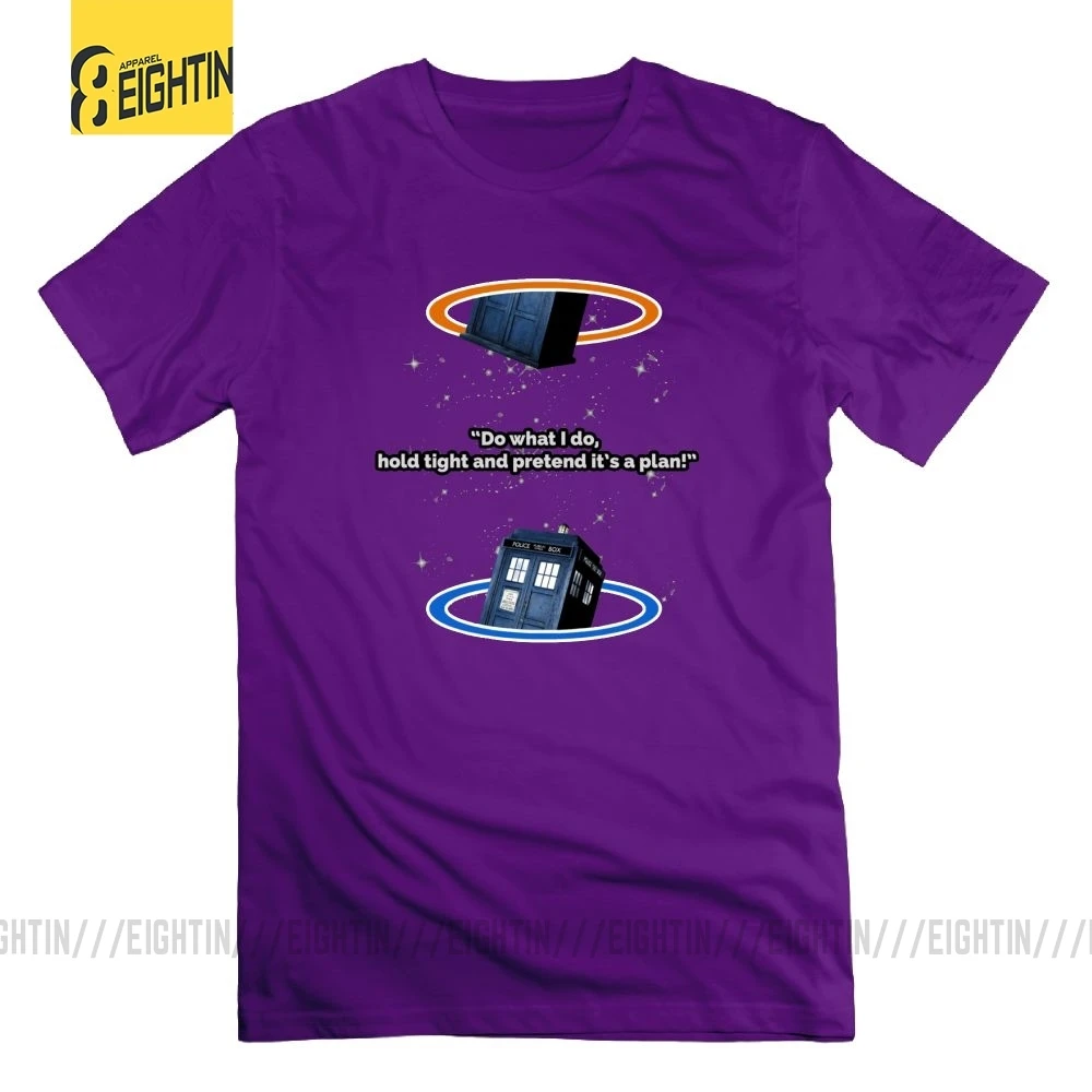 Breaking the Time Doctor Who Awesome футболки с круглым вырезом мужские футболки с коротким рукавом из очищенного хлопка летние футболки - Цвет: Фиолетовый