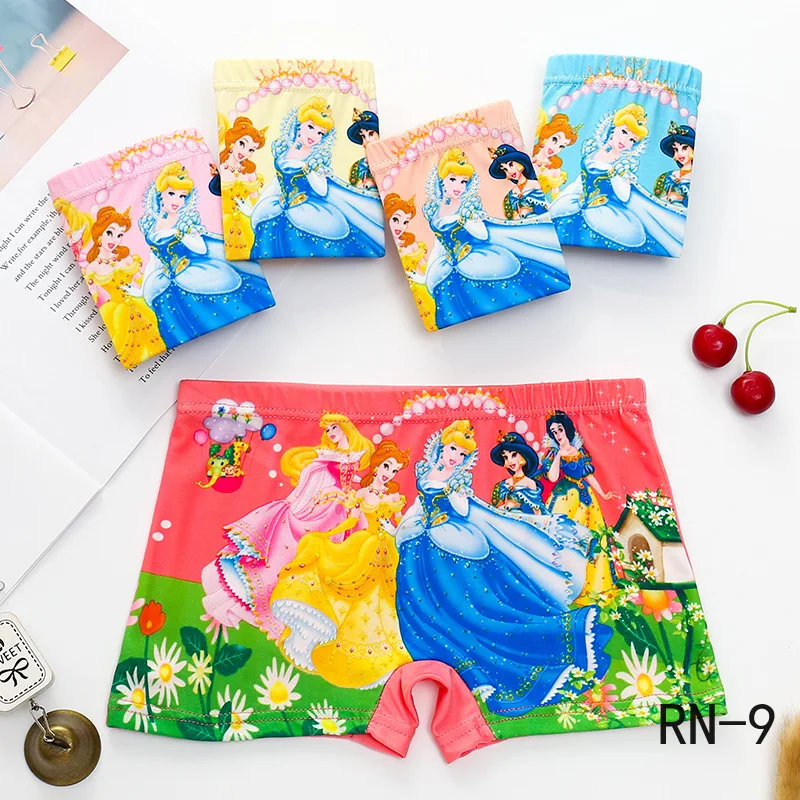 Детское нижнее белье Новинка 2020 года Хлопковые трусы принцессы с 3D принтом для