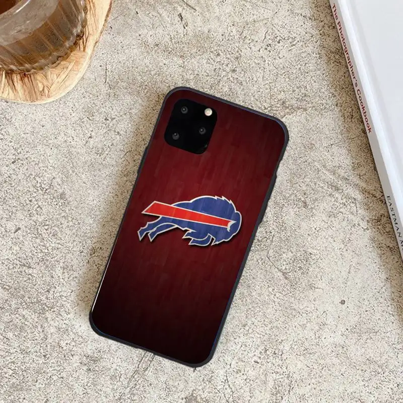

Black Soft Silicone Buffalo Bills Phone Case For Iphone 6 6s 7 8 Plus XR X XS XSmax 11 12 Pro Mini Max
