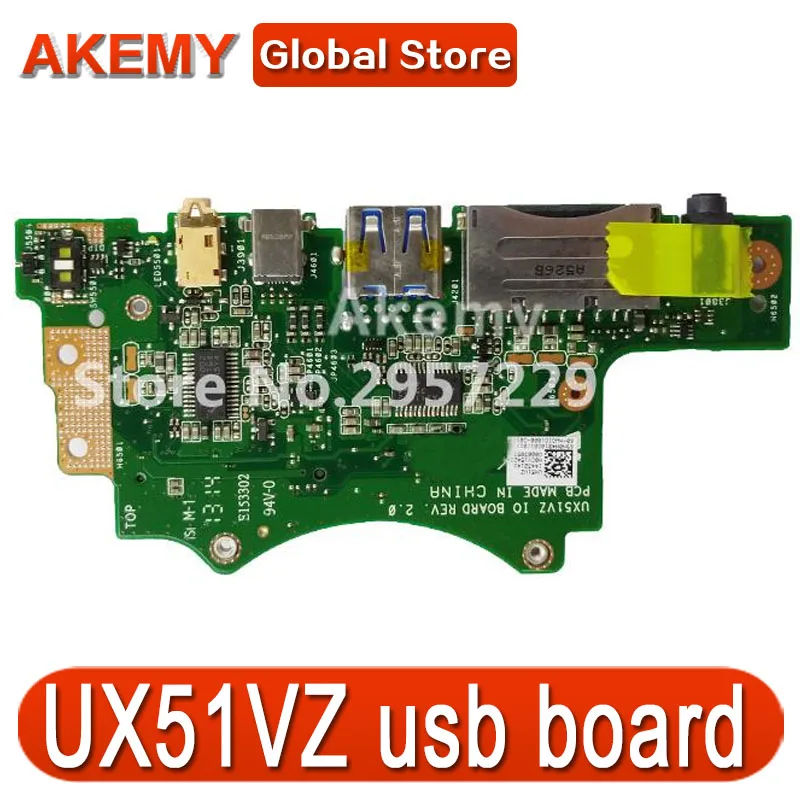 

Новинка! Для ASUS UX51VZ UX51V U500V ноутбук аудио usb IO Плата интерфейса