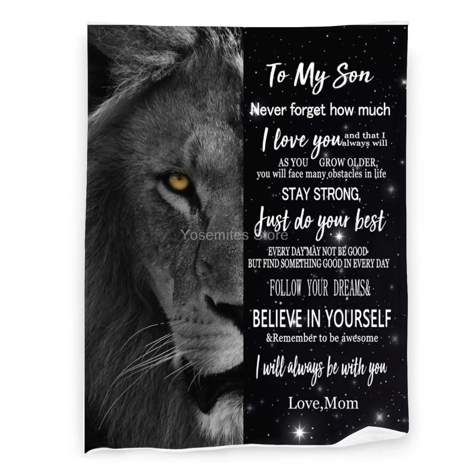 

to My Son Blanket Soft Cozy Throw Blankets Flannel Blankets for Couch Bed Living Room