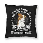 Наволочки на подушки Jack Рассел Terrier три вещи, с которыми вы не беспорядке, домашний декор для дивана, подарок хозяину собаки, квадратная Наволочка на подушку