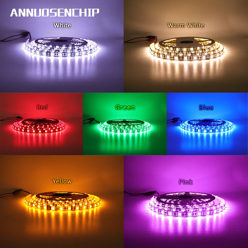 12 В постоянного тока Светодиодная лента 5050 SMD 60 светодиодов/м черная печатная