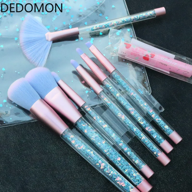 7 шт. блестящие туфли с украшением в виде кристаллов ручкой набор кистей для