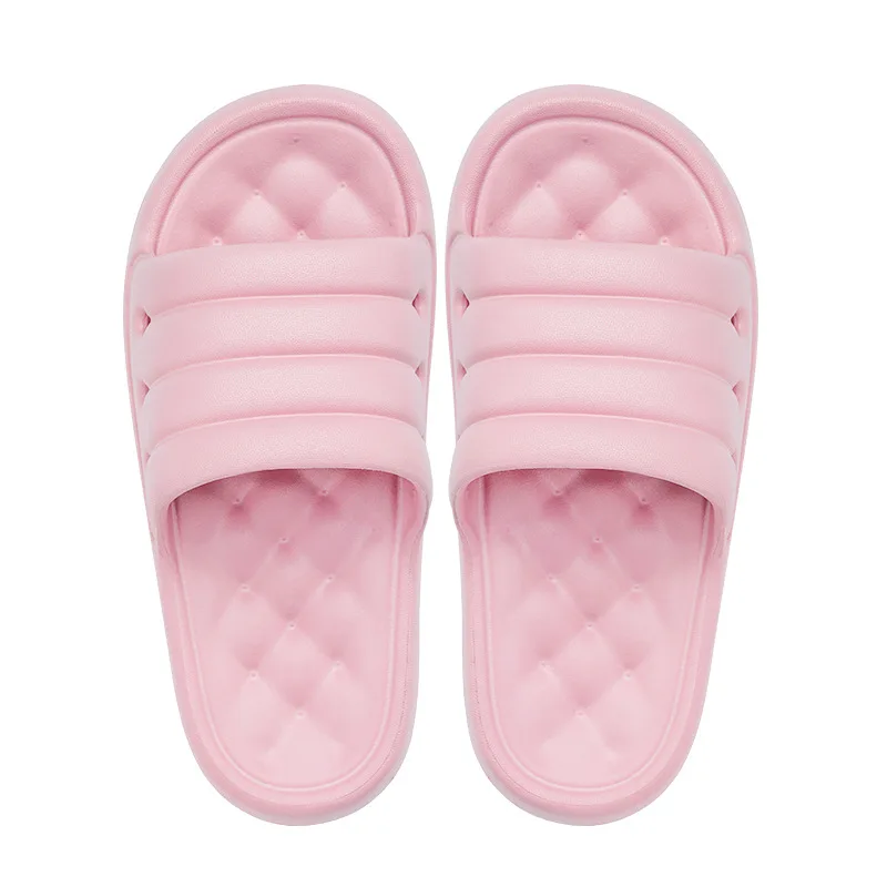 

Cute Candy Color Household Slippers 3.5 cm Platform Thick Bottom Soft Non-Slip Slides Massage Soles Men Women Bathing Shoes