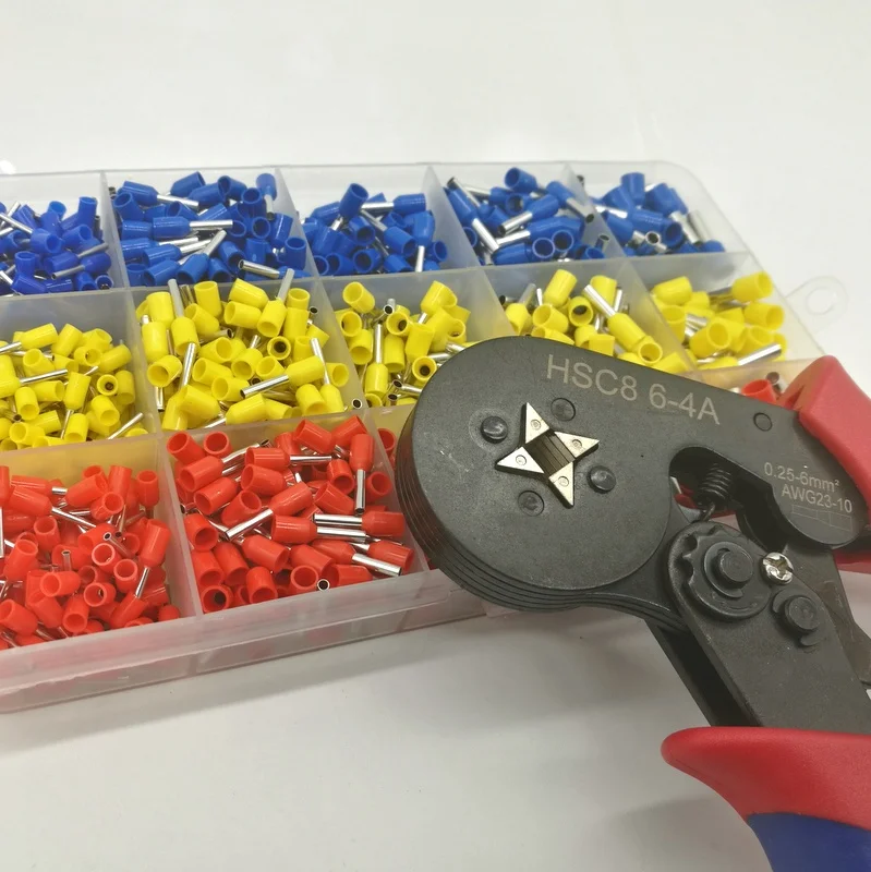 1000 шт./лот набор медных обжимных наконечников обжимные клеммы для проводов с