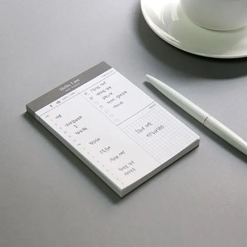 

50sheets Simple Business Schedule Plan Memo Pad Tearable Memo Agenda Planner Kawaii Diary Weekly Planner